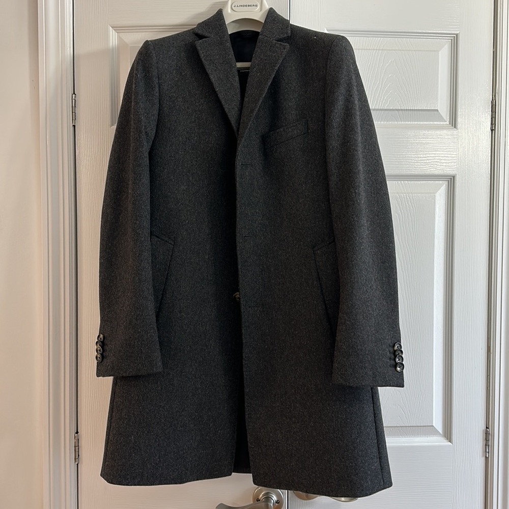 J. Lindeberg Men's Wolger Compact Melton Coat - size 46